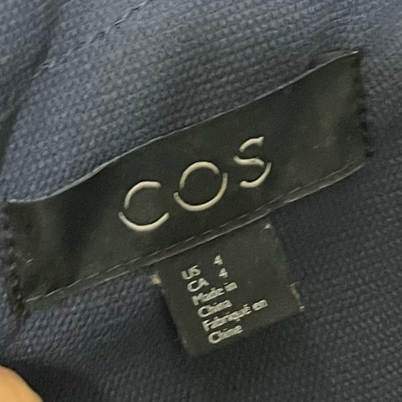 COS Navy Layered Midi Dress Size 4 Minimalist Modern Workwear - Picture 9 of 11